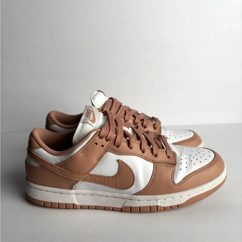 White/Rose whisper women’s Nike Dunk low-size 10 - Picture 3 of 9